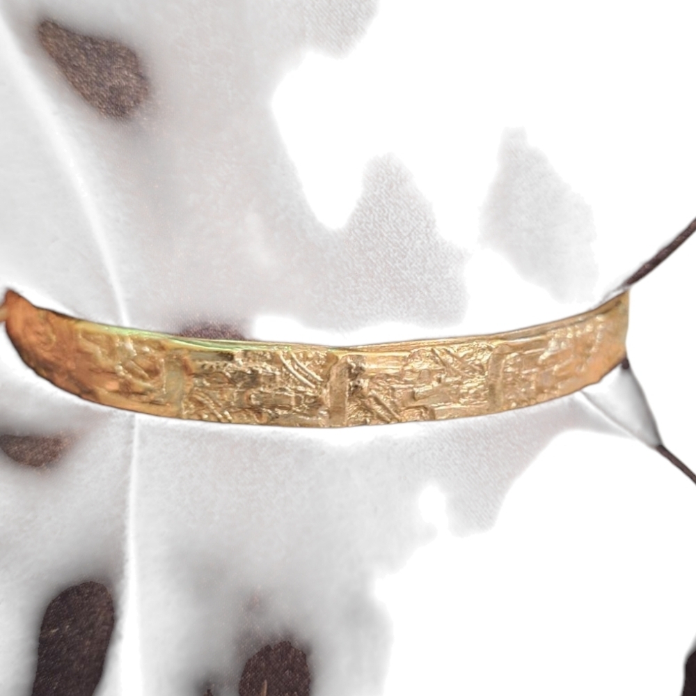 Vintage Signed Silver Bangle Bracelet Western Boho Tribal